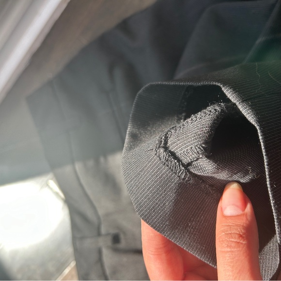 Business Tailored Pinstripe Trousers in Dark Grey - Picture 8 of 8